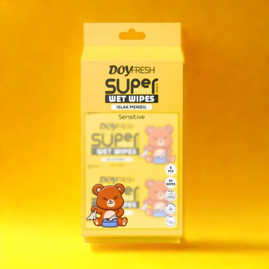 DOYFRESH mitrās salvetītes "On the go" 8 iepakojumi, katrā 8 salvetes